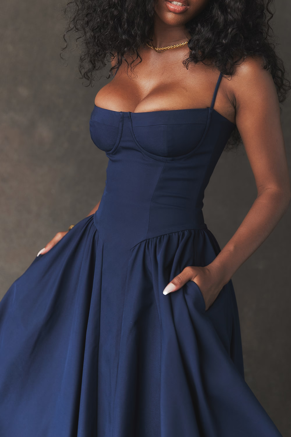 OPHELIE French Navy Corset Sundress