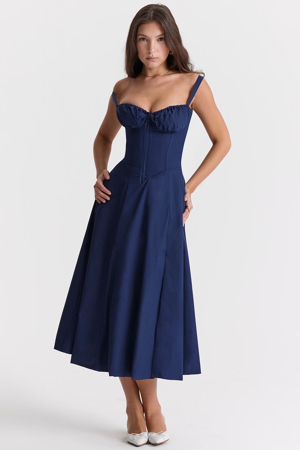 EUGENIE French Navy Bustier Sundress