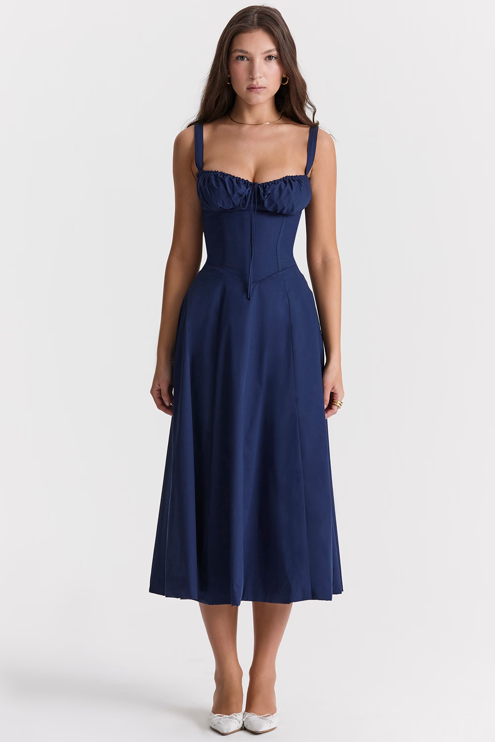 EUGENIE French Navy Bustier Sundress