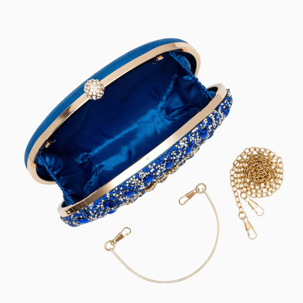 AMELIA CLUTCH BAG BLUE