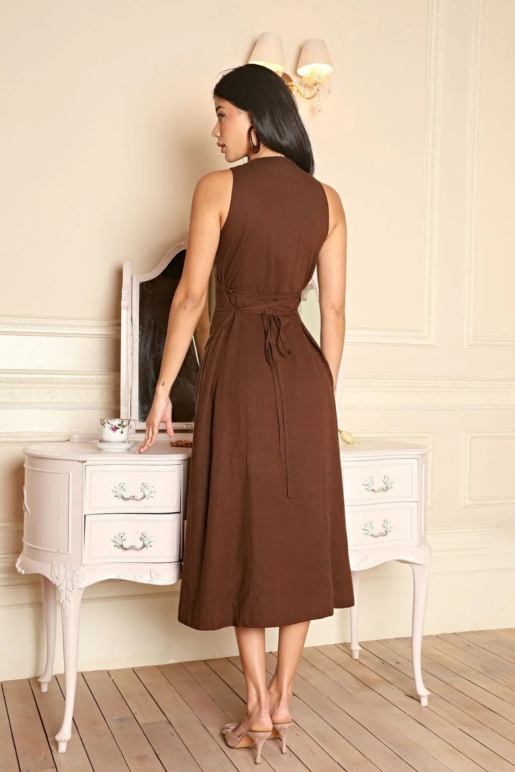 Étoile Linen Dress Choco