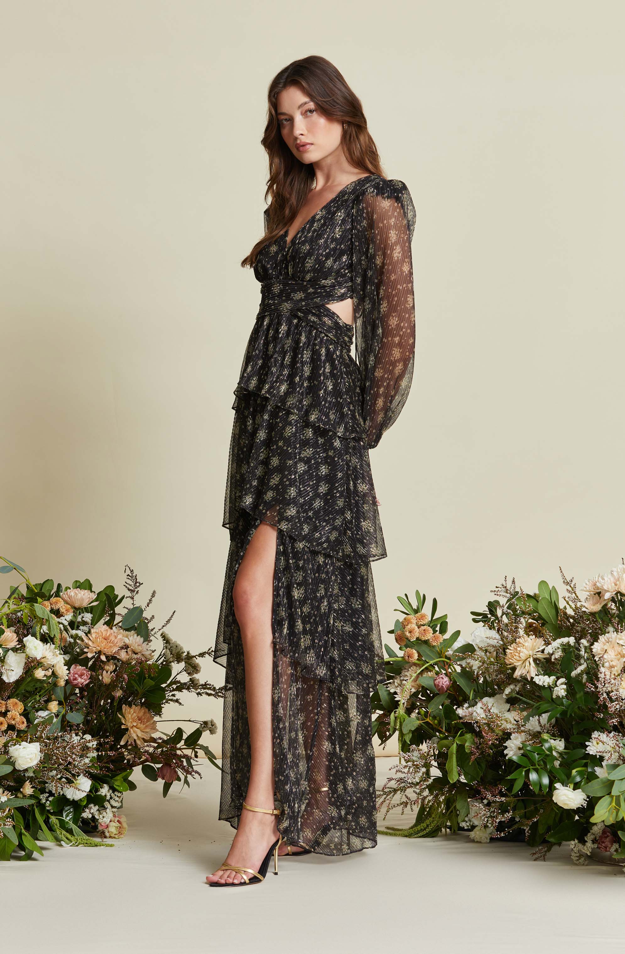 Olivia Floral Tiered Maxi Dress