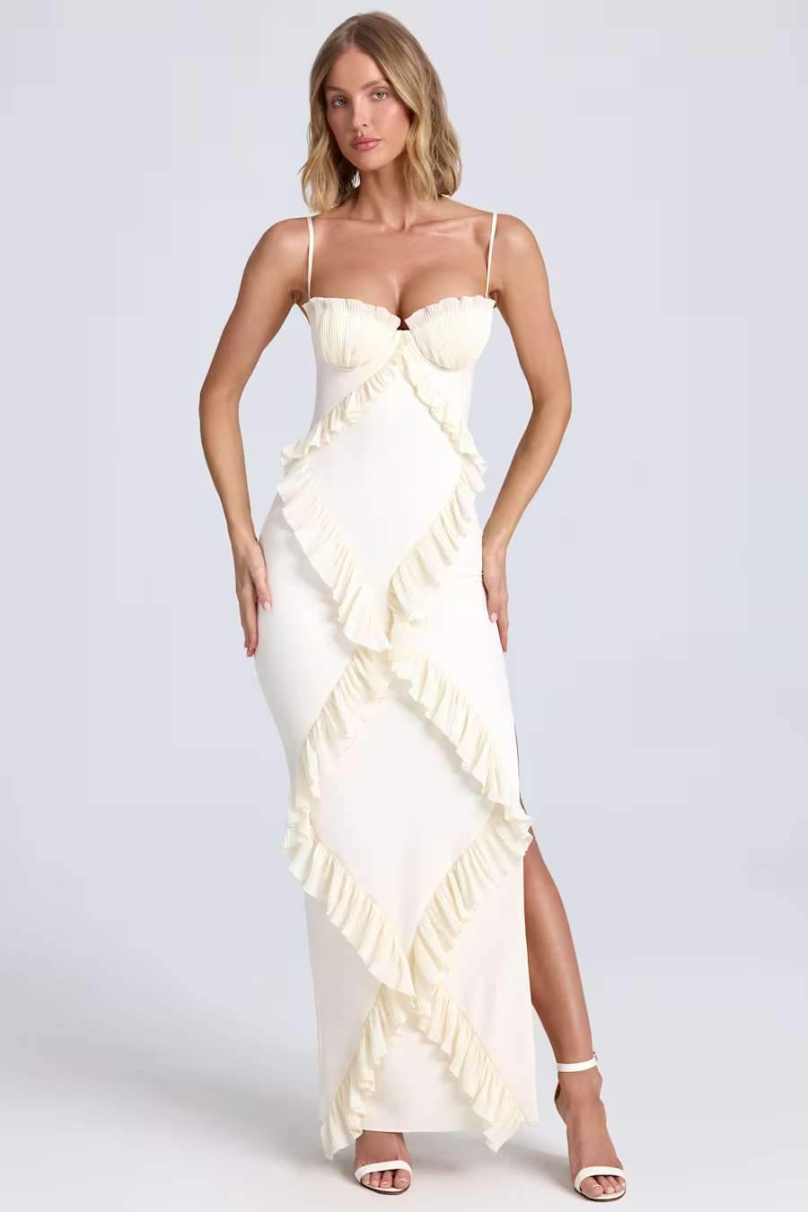 Bianca Trim Maxi Dress in Ivory