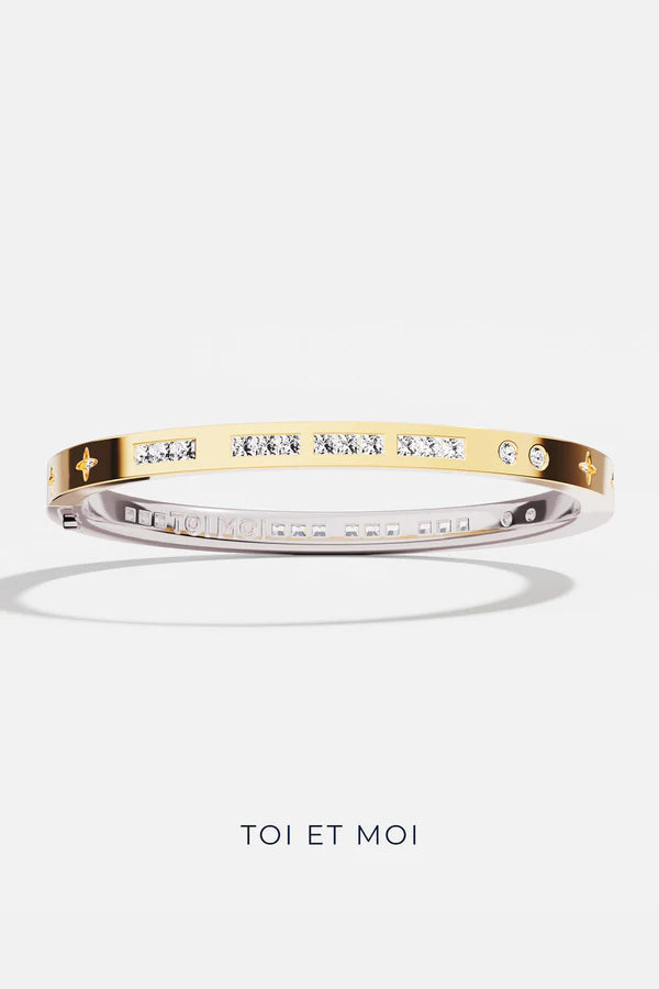 TOI MOI MORSE CODE BANGLE GOLD