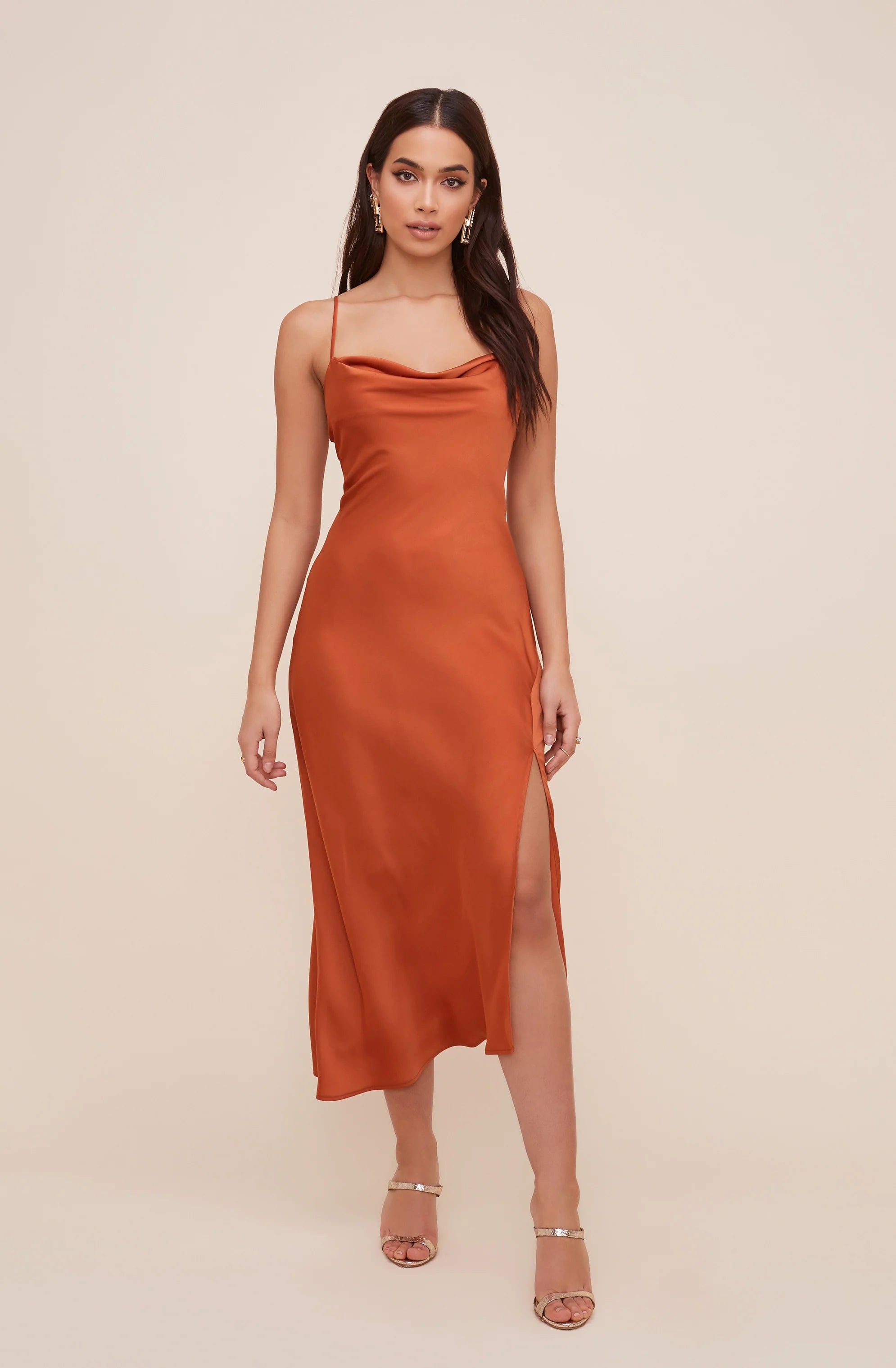 Vespera Midi Dress RUST