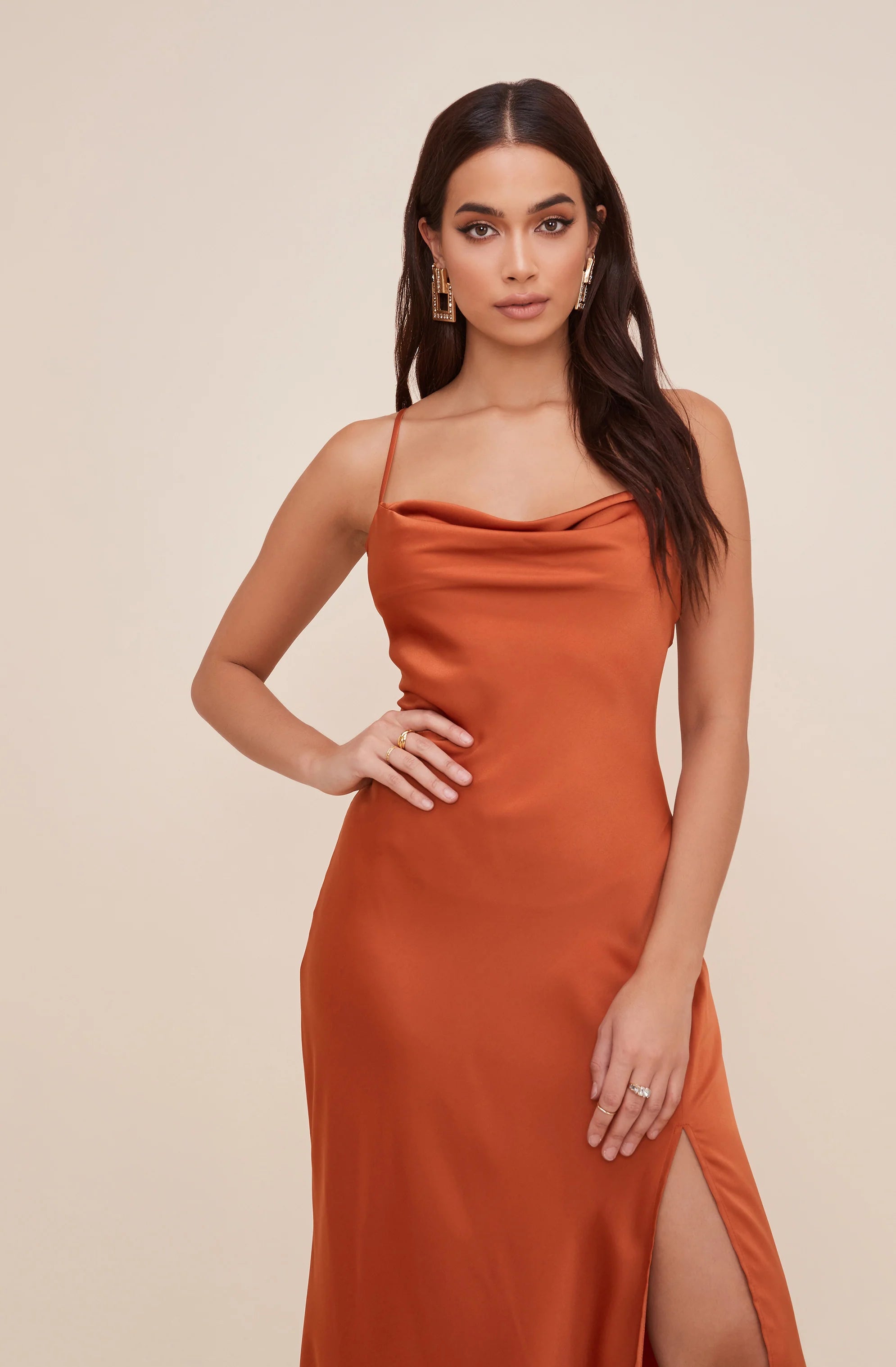 Vespera Midi Dress RUST