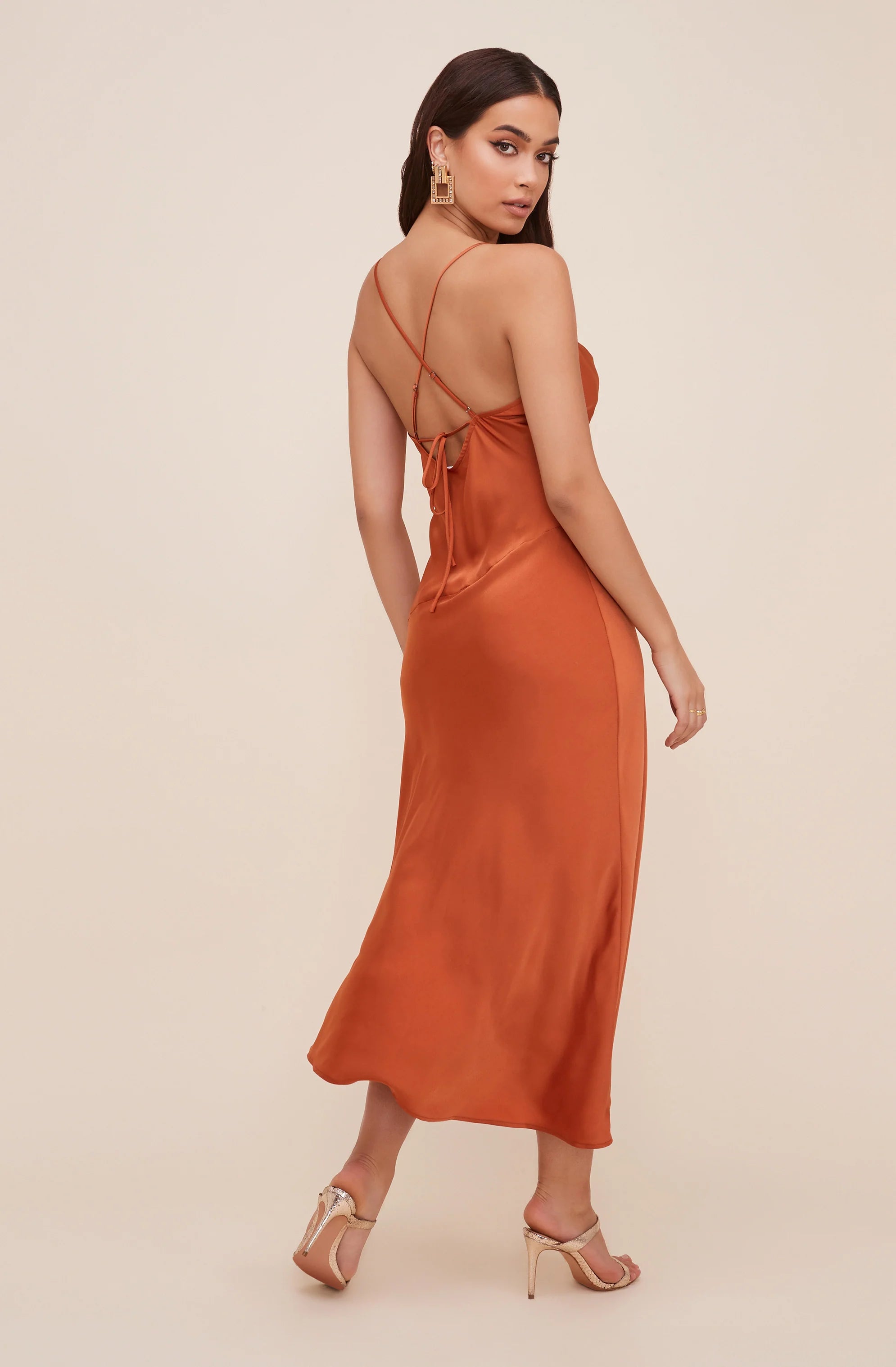 Vespera Midi Dress RUST