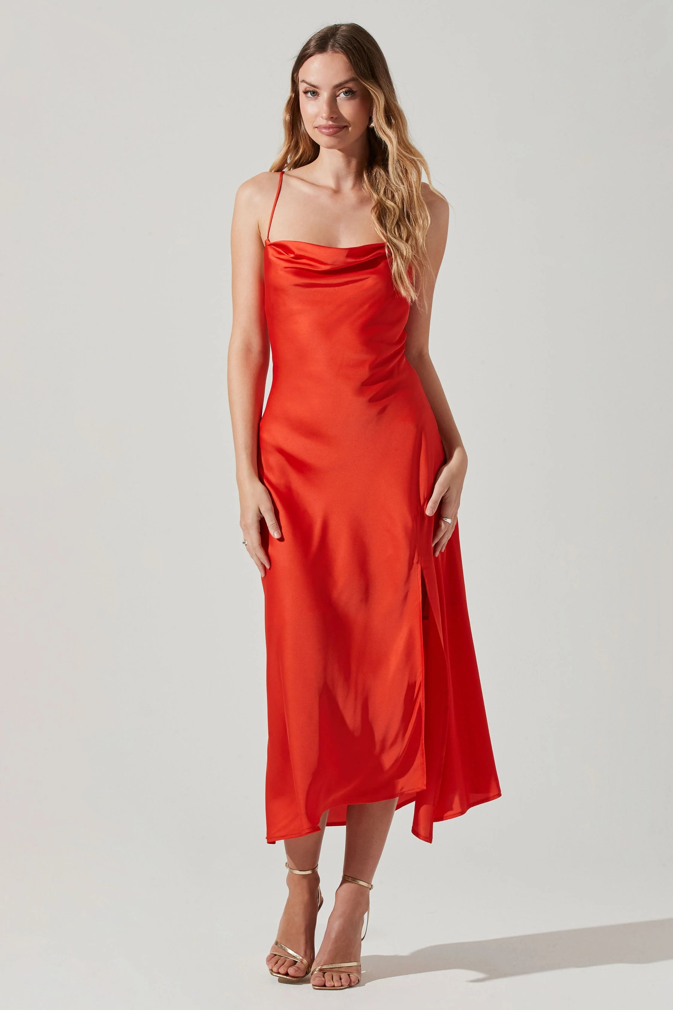 Vespera Midi Dress TANGERINE