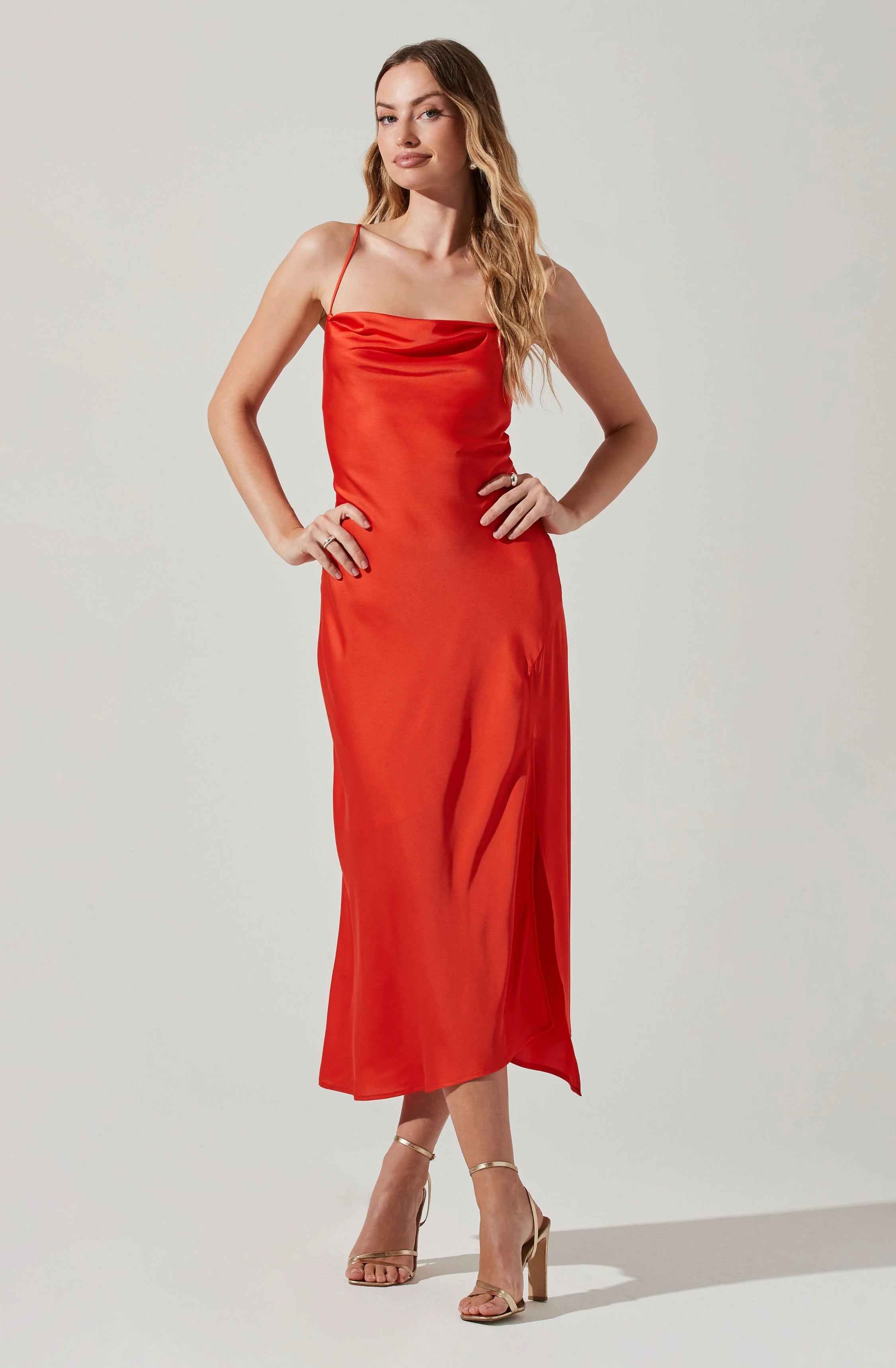 Vespera Midi Dress TANGERINE