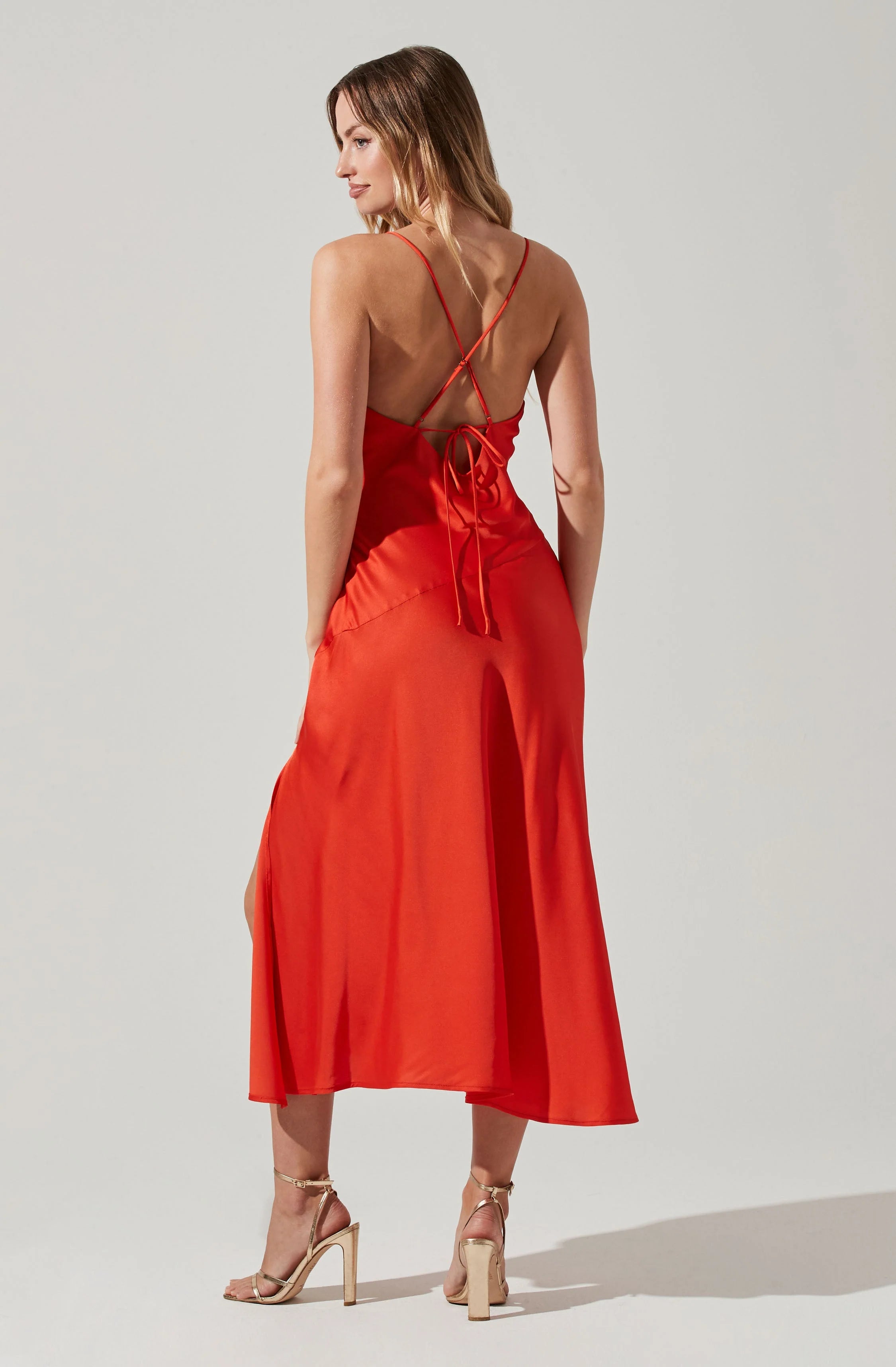 Vespera Midi Dress TANGERINE