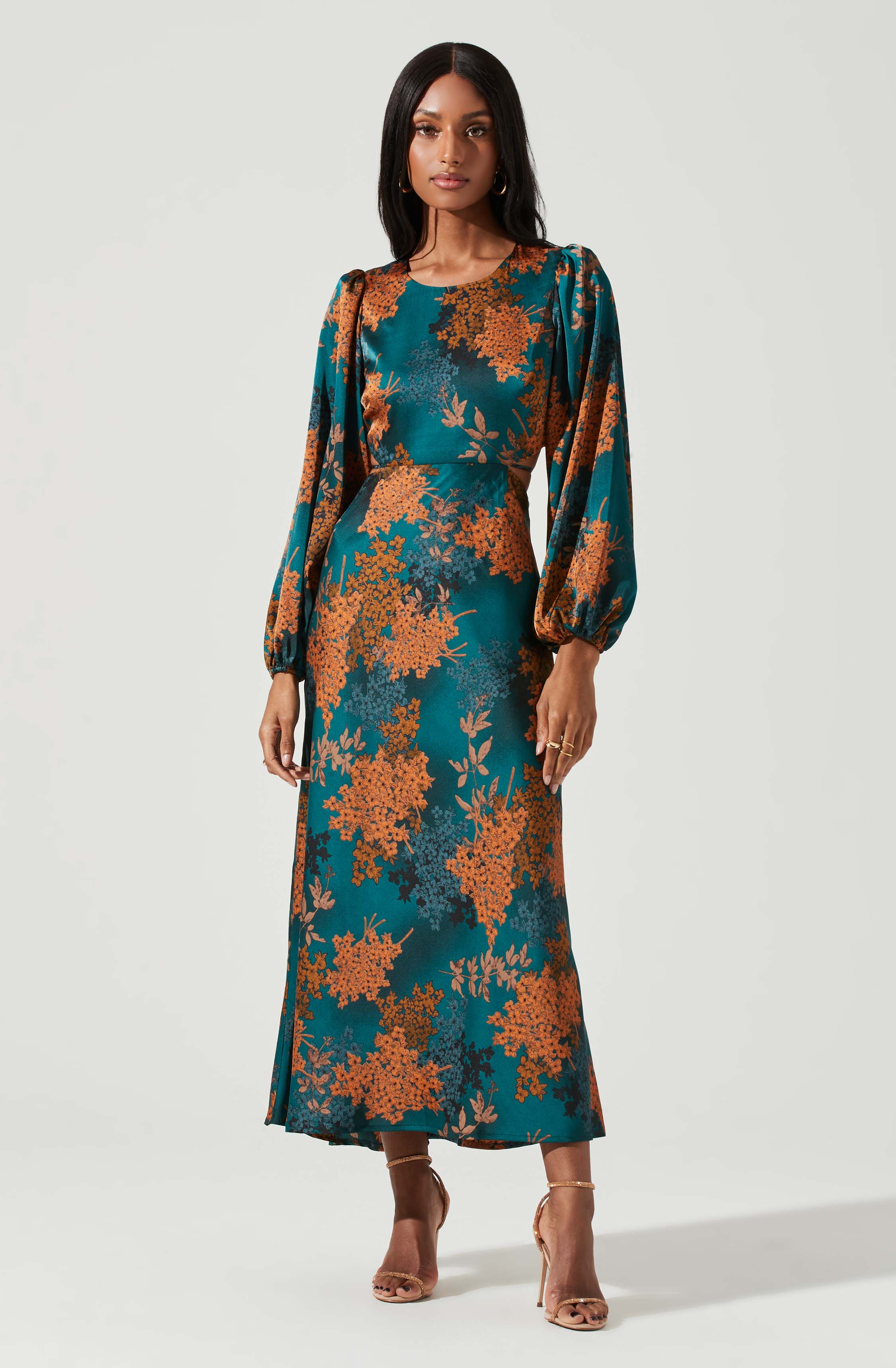 Diane Floral Cutout Maxi Dress