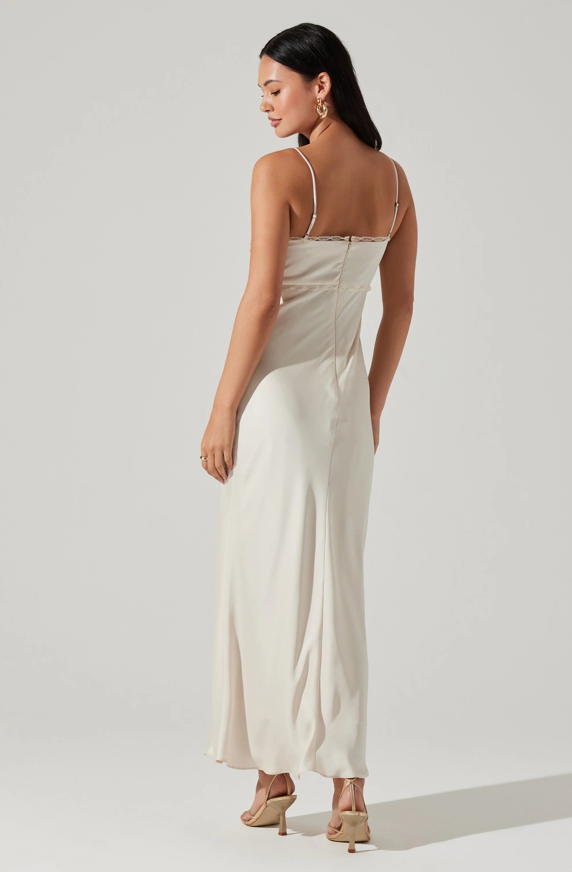 Adèle Satin Maxi Dress CHAMPAGNE