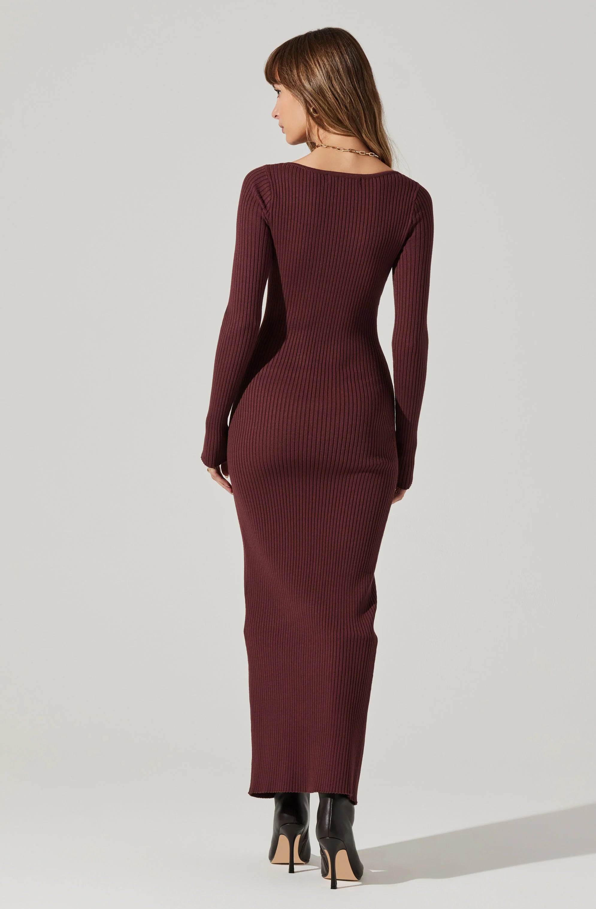 Maureen V-Neck Maxi Sweater Dress MULBERRY