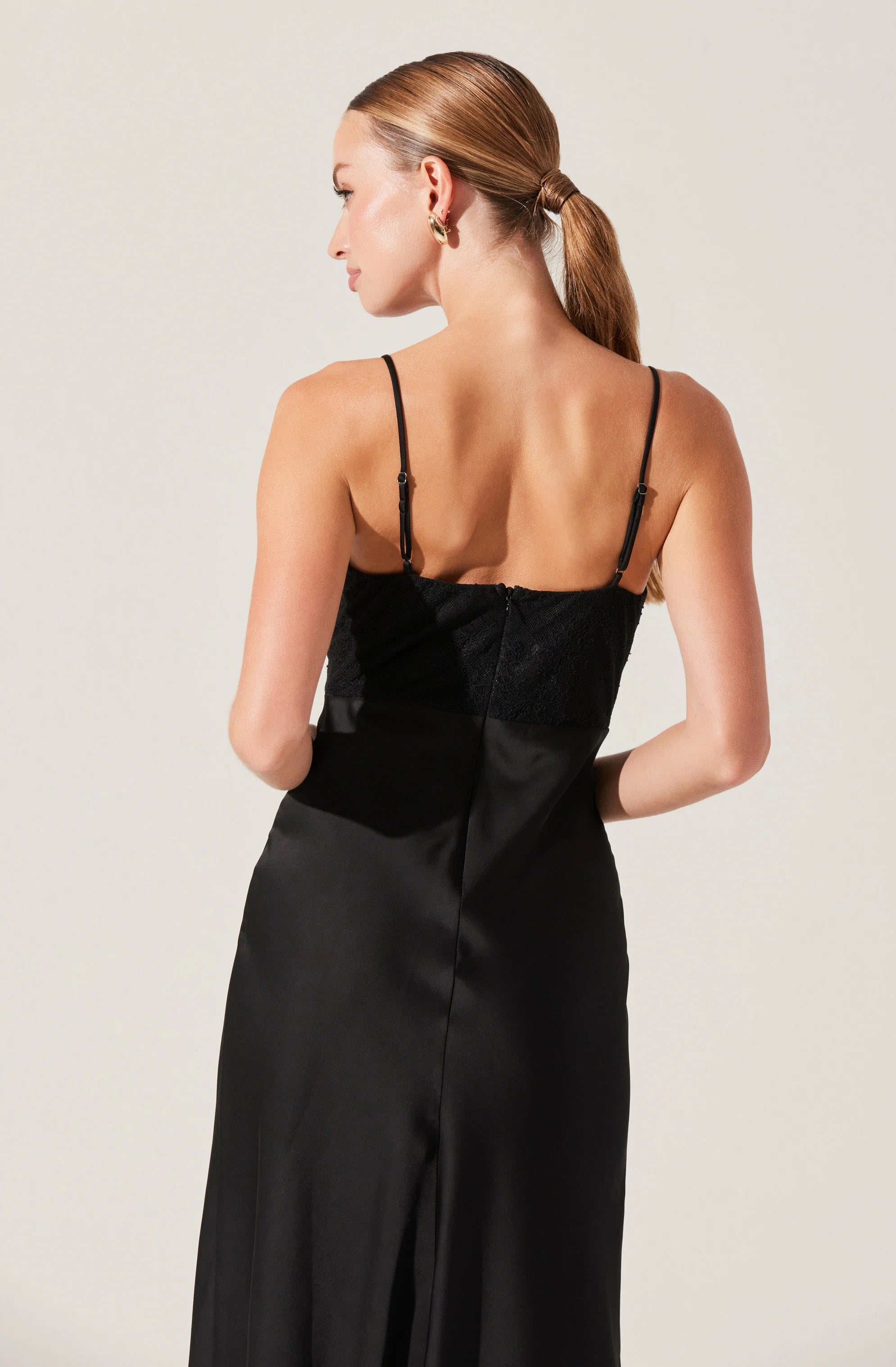 Agathe Bustier Midi Dress BLACK