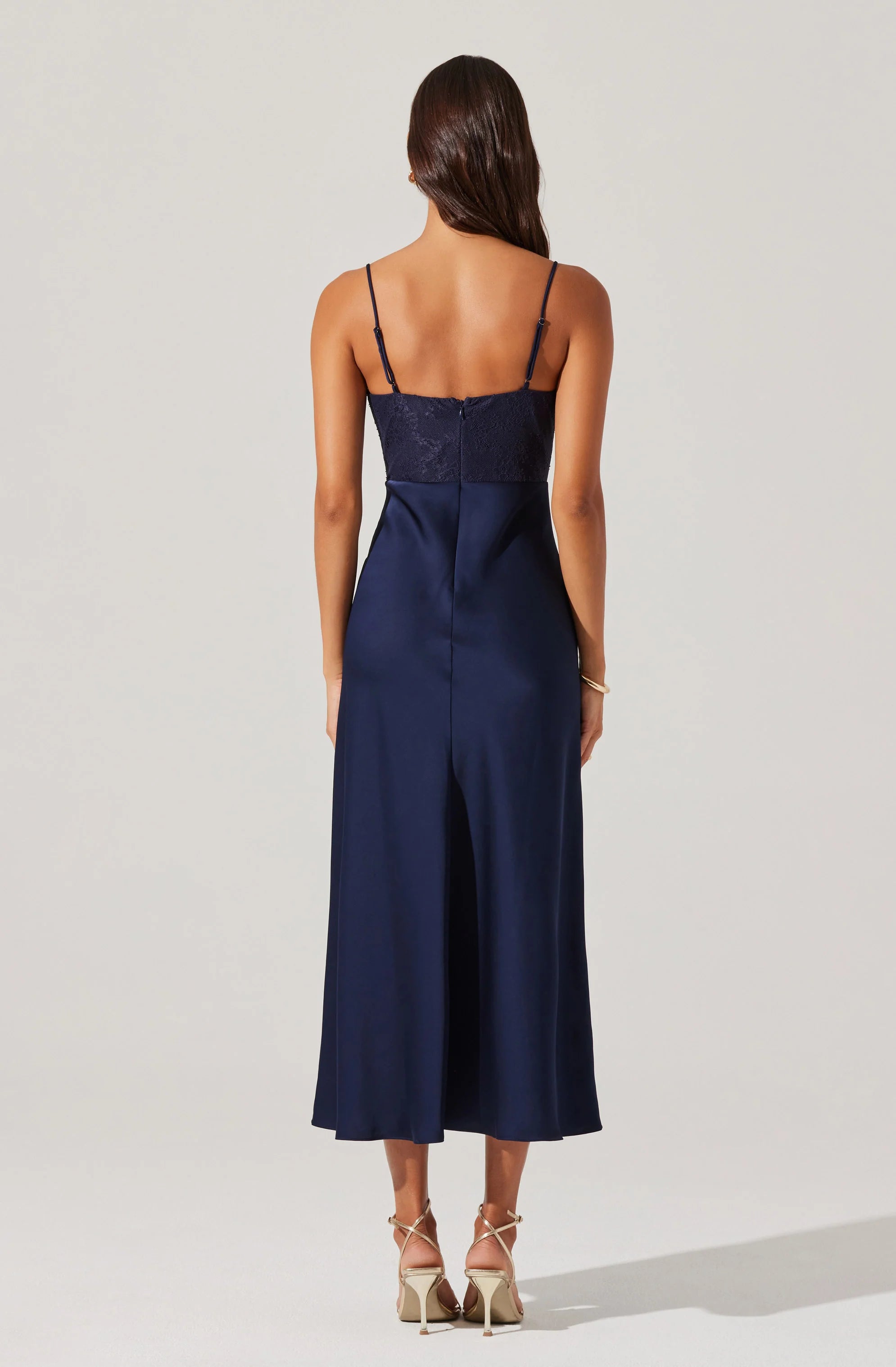 Agathe Bustier Midi Dress NAVY