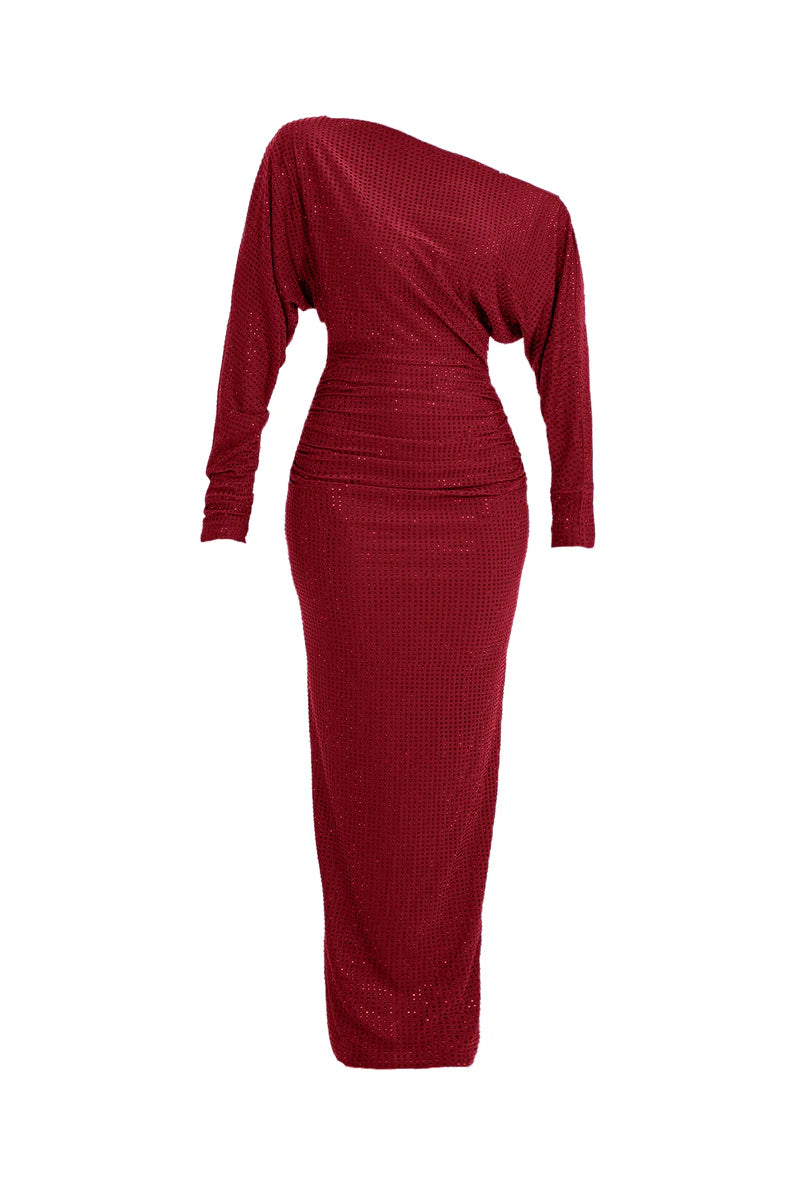 Perrine Maxi Dress MAROON