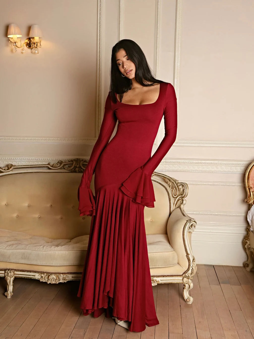 La Montagne Maxi Dress Red