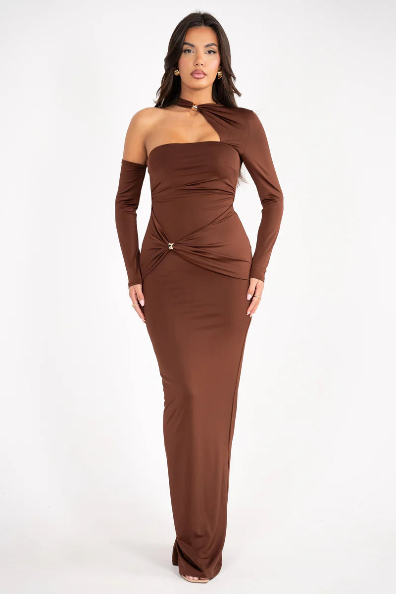 Angélique Maxi Dress CHOCOLATE