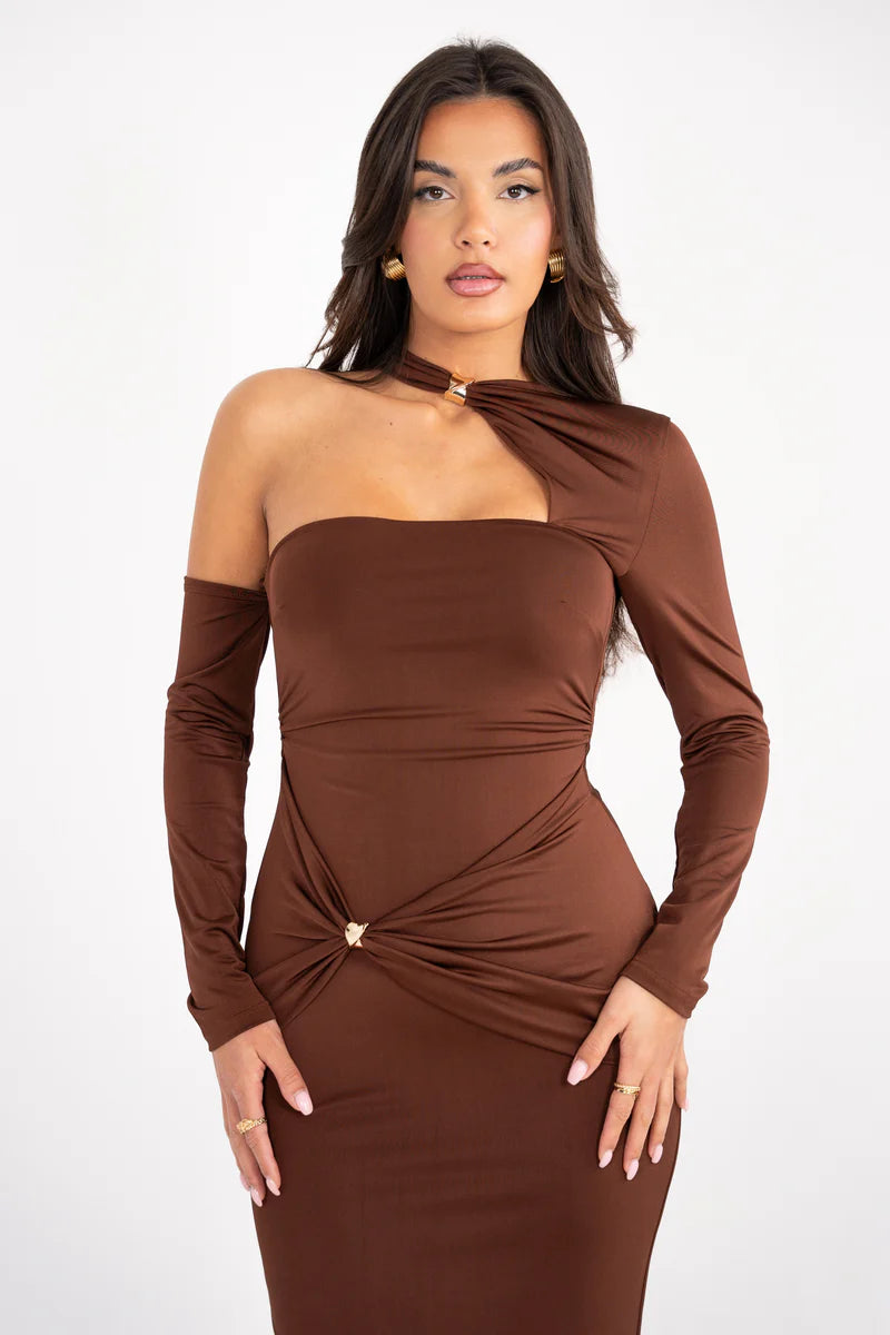 Angélique Maxi Dress CHOCOLATE