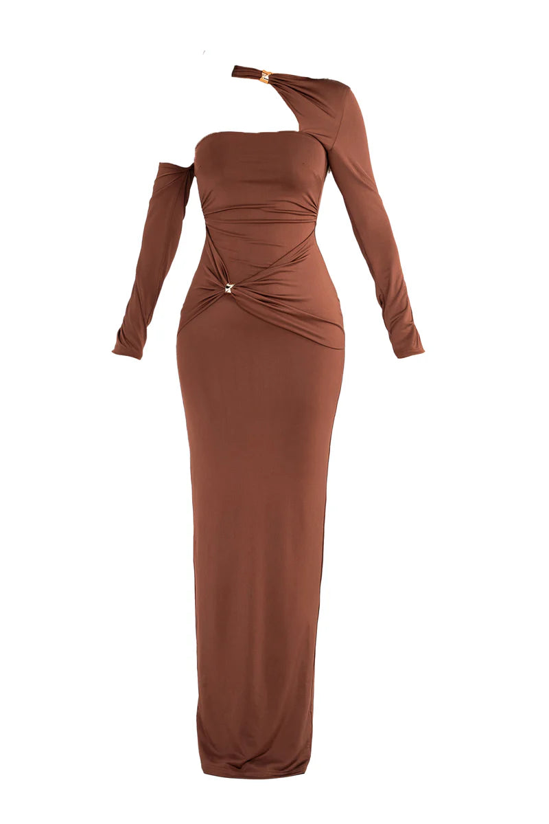 Angélique Maxi Dress CHOCOLATE