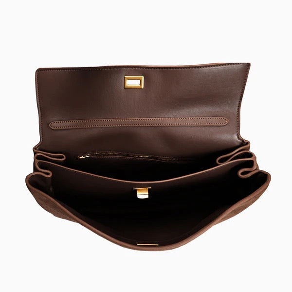 LAURYN HANDBAG DARK BROWN