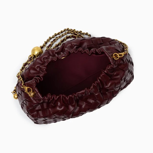 JOYCE SHOULDER BAG WINE RED