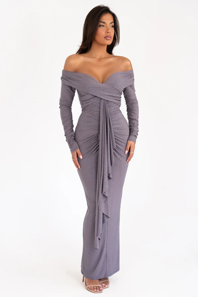 Liora Maxi Glitter Dress LILAC