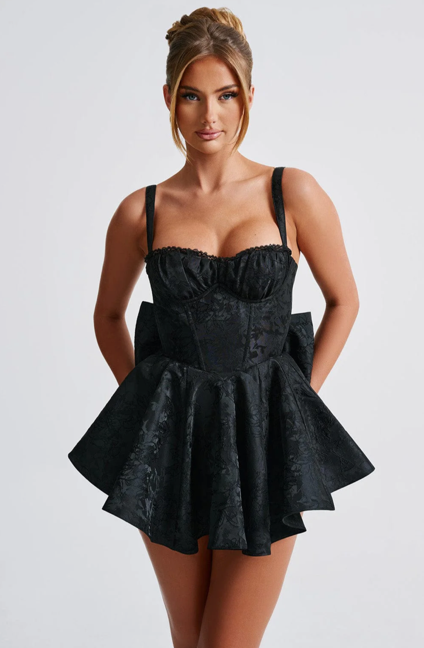 EVELIEN Mini Dress - BLACK