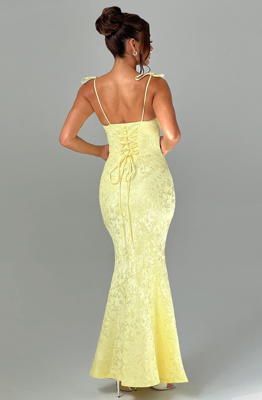 CELIA MAXI DRESS - LEMON