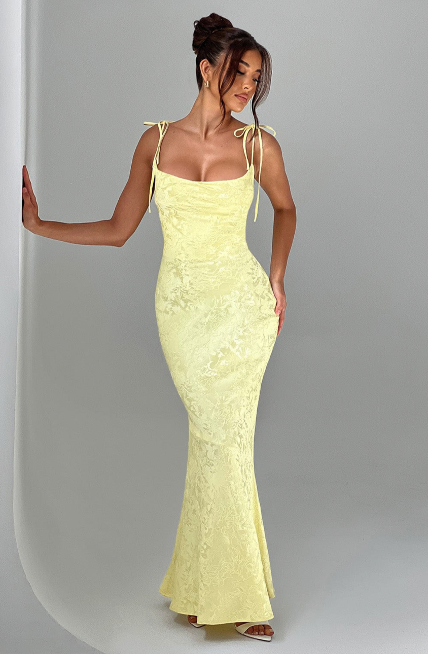 CELIA MAXI DRESS - LEMON