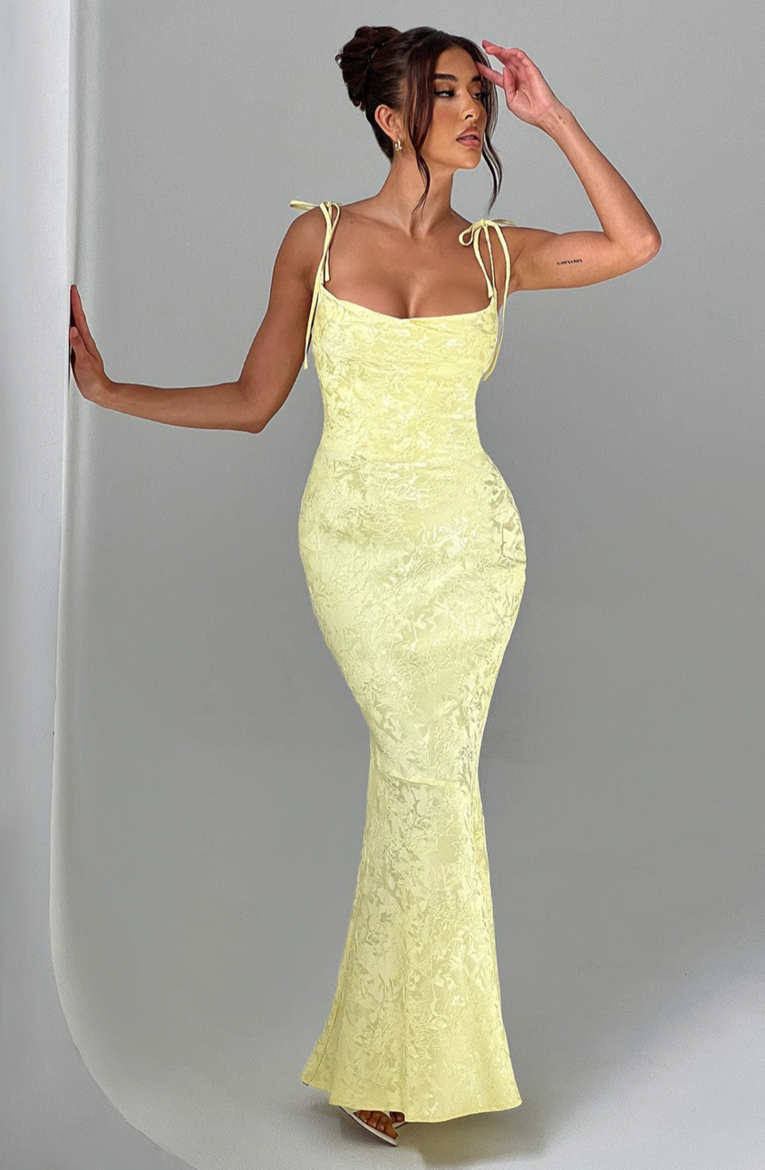 CELIA MAXI DRESS - LEMON