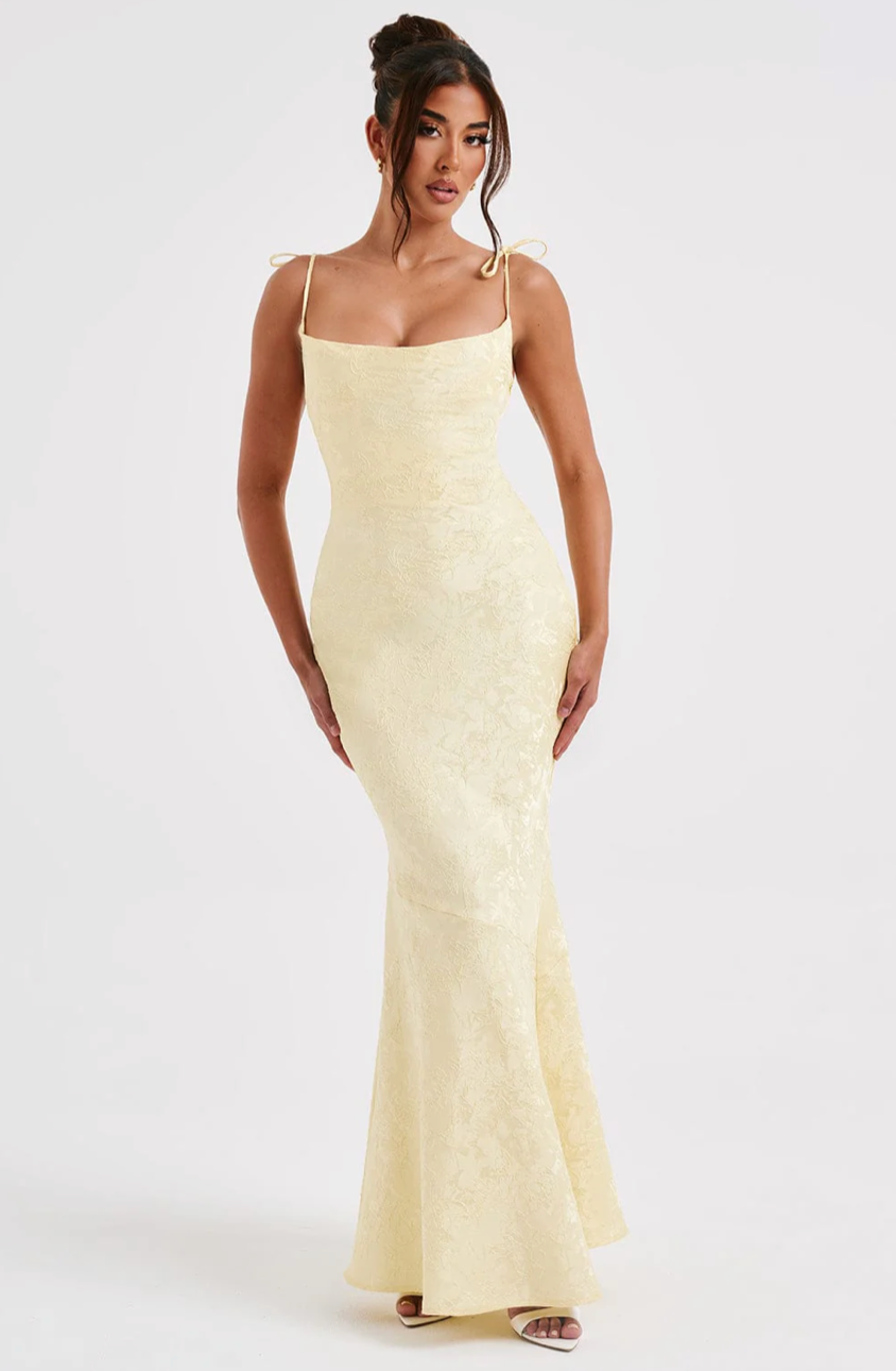 CELIA MAXI DRESS - LEMON