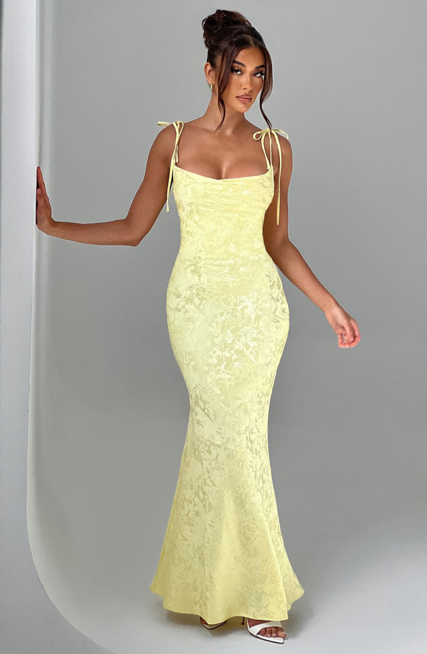 CELIA MAXI DRESS - LEMON