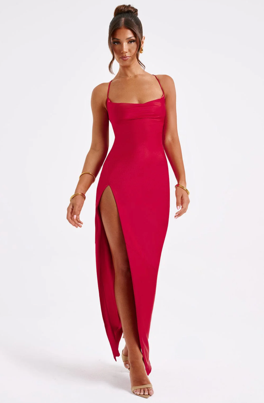 NURH MAXI DRESS - RED