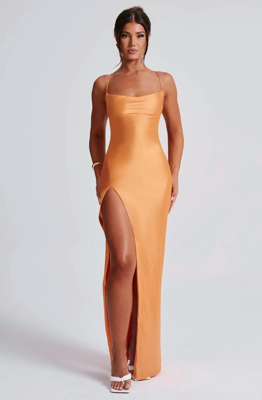 NURH MAXI DRESS - TANGERINE