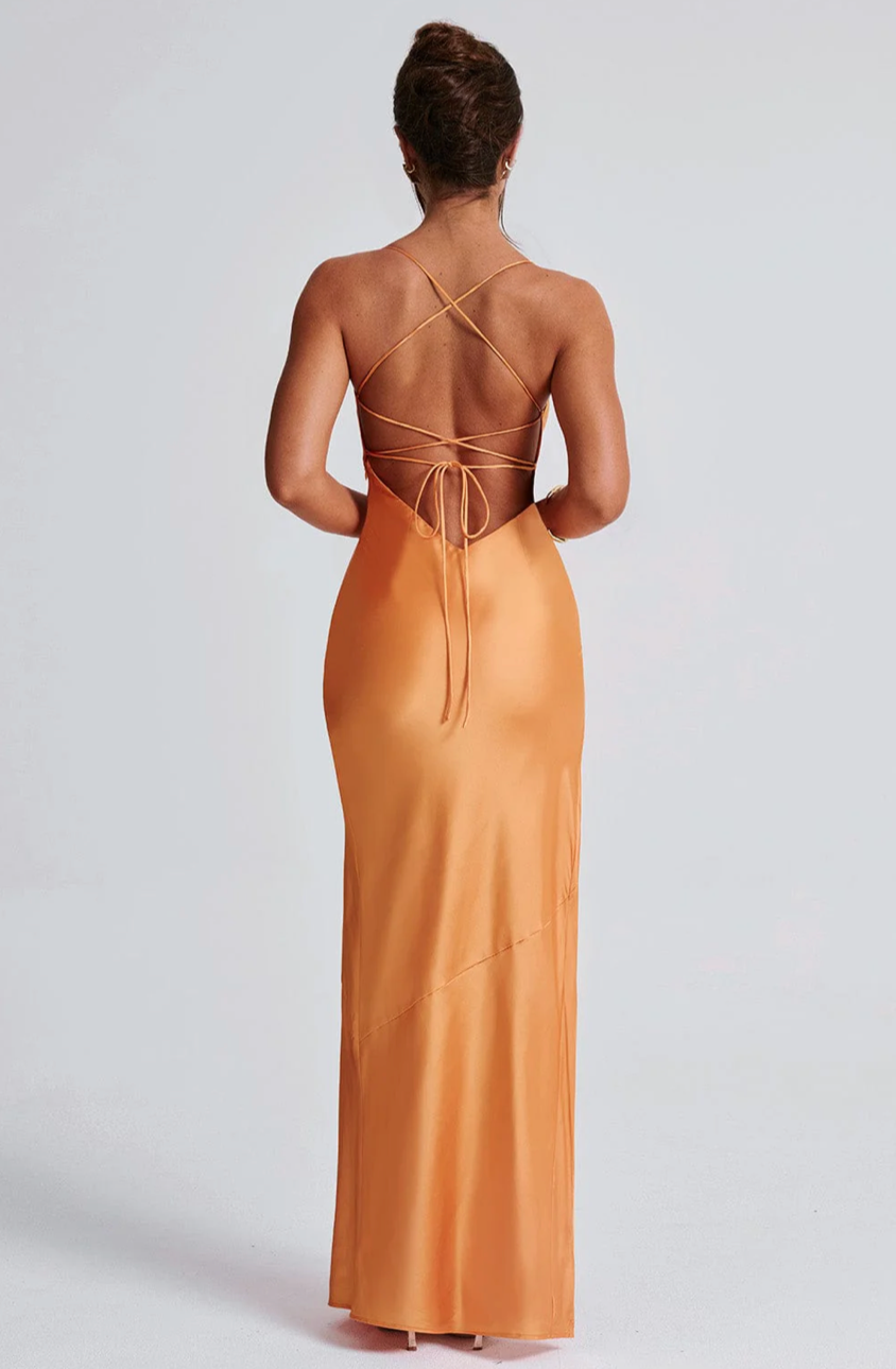 NURH MAXI DRESS - TANGERINE