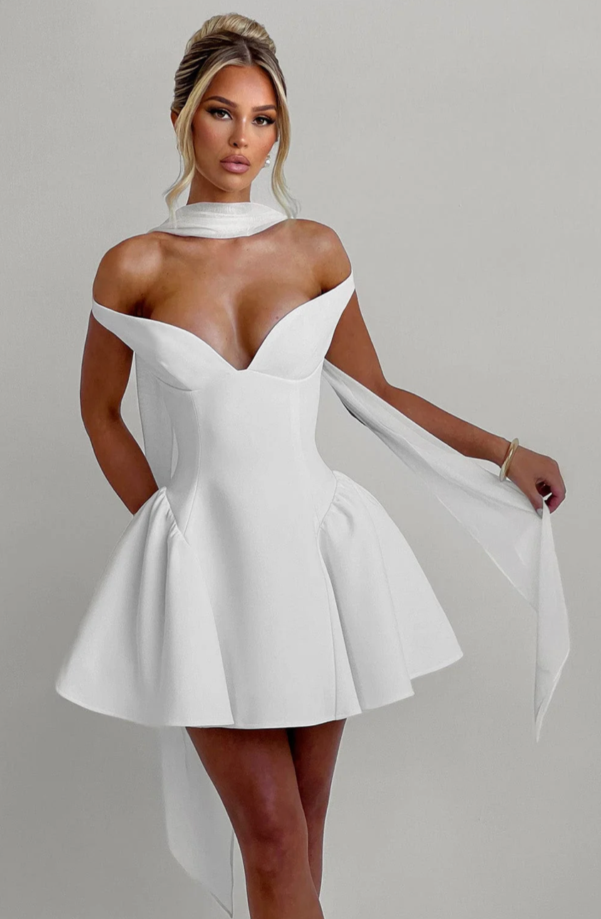 MILAGROS MINI DRESS - IVORY