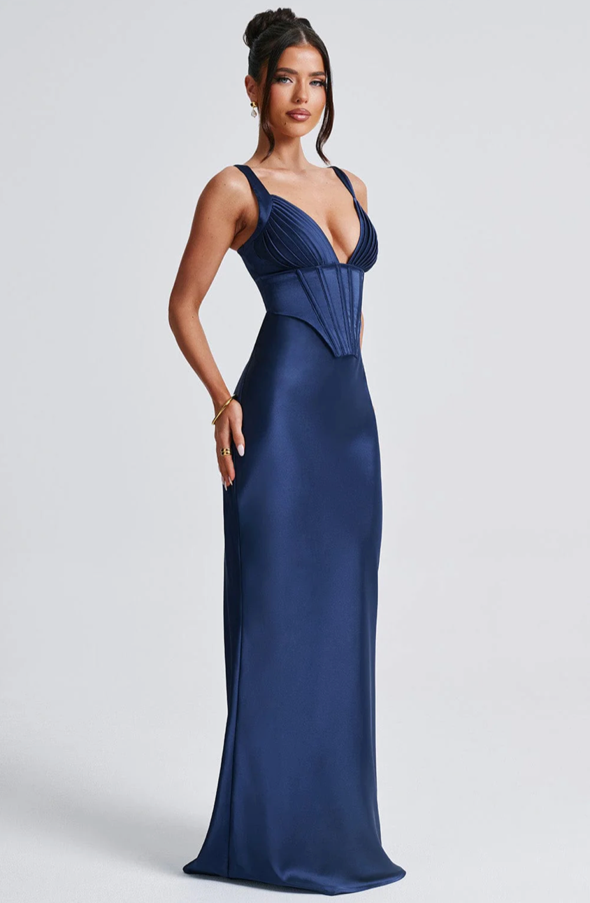 PAZ MAXI DRESS - NAVY