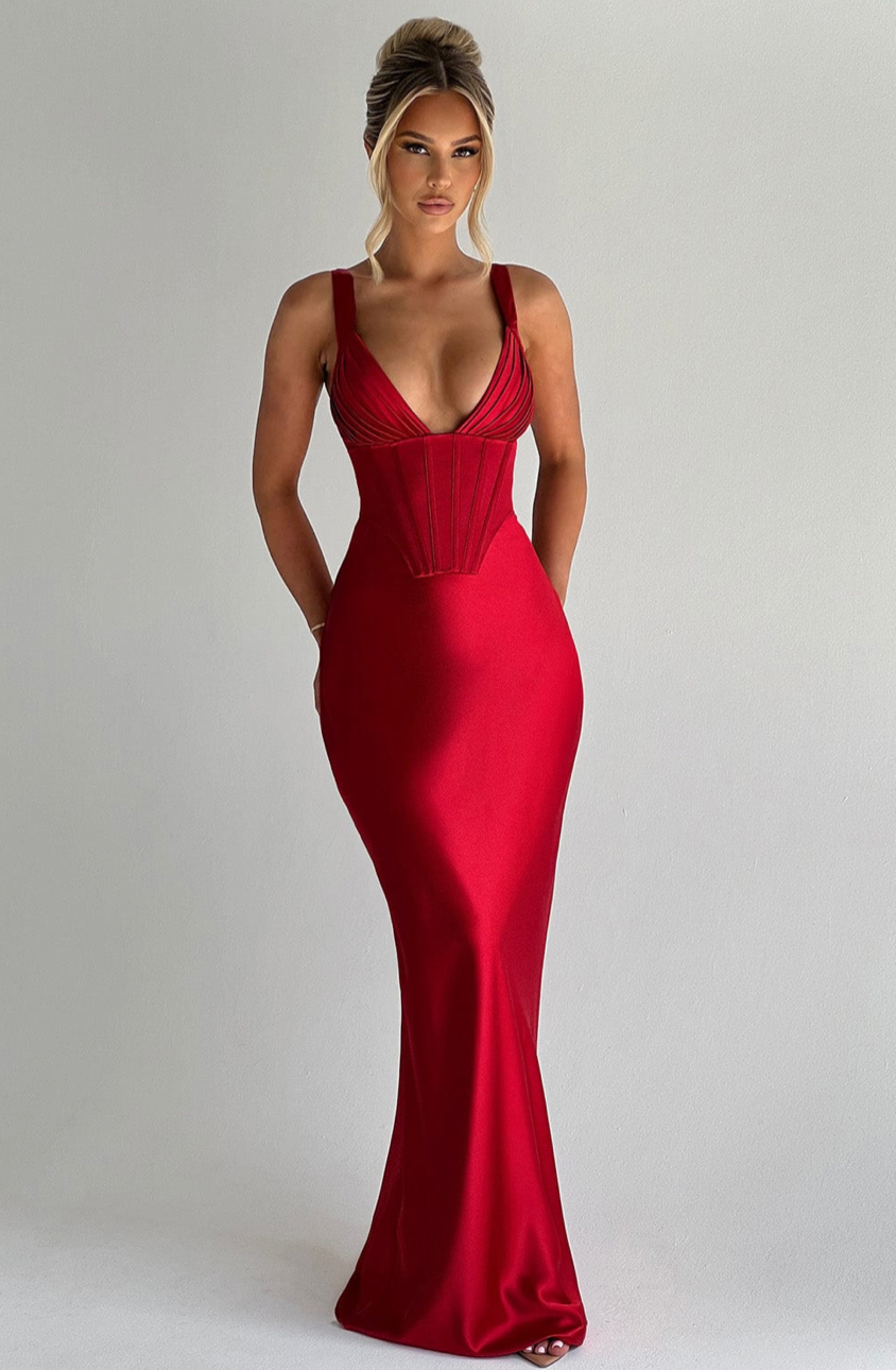 PAZ MAXI DRESS - RED