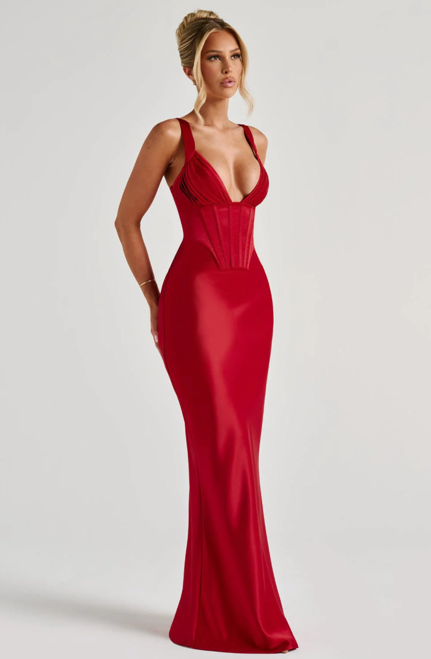 PAZ MAXI DRESS - RED