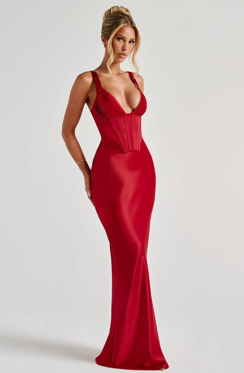 PAZ MAXI DRESS - RED