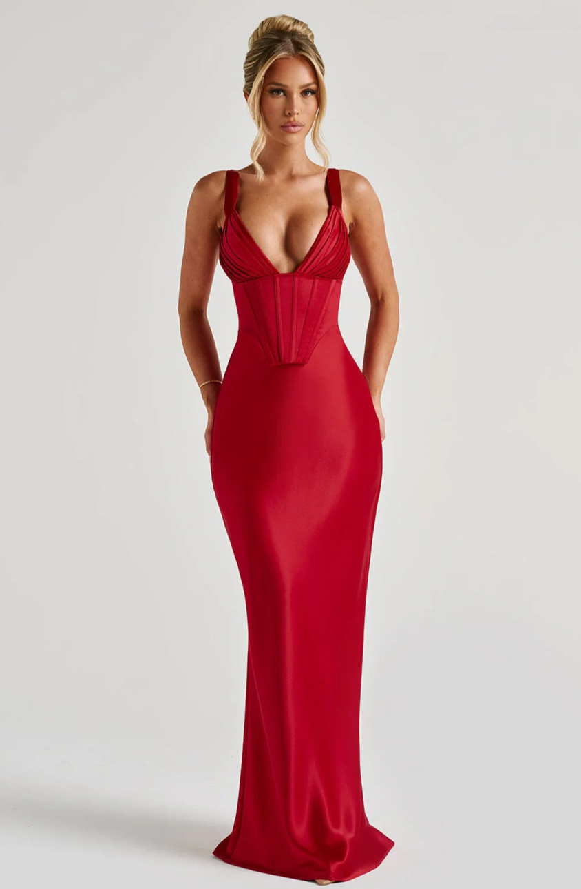 PAZ MAXI DRESS - RED