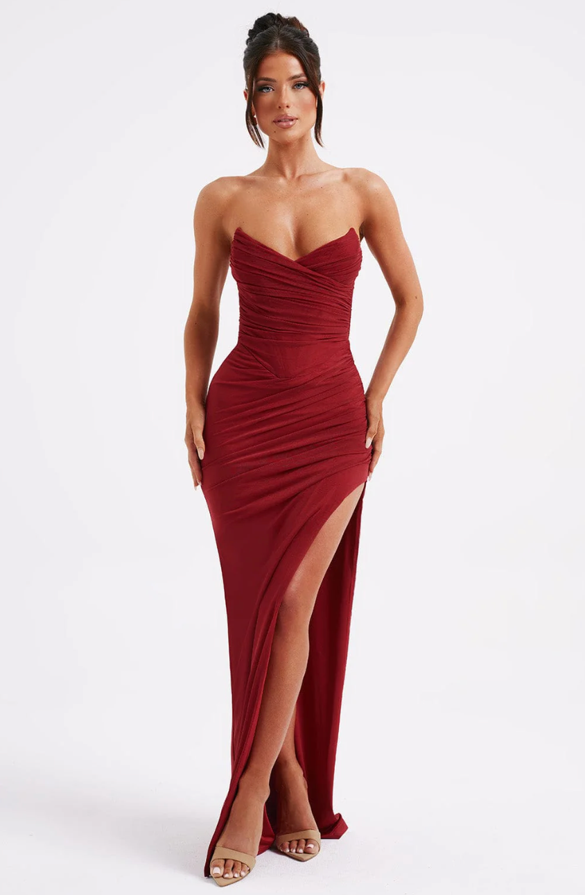 NARNIA MAXI DRESS - WINE