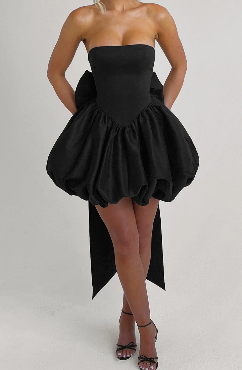 DAHLIA MINI DRESS - BLACK