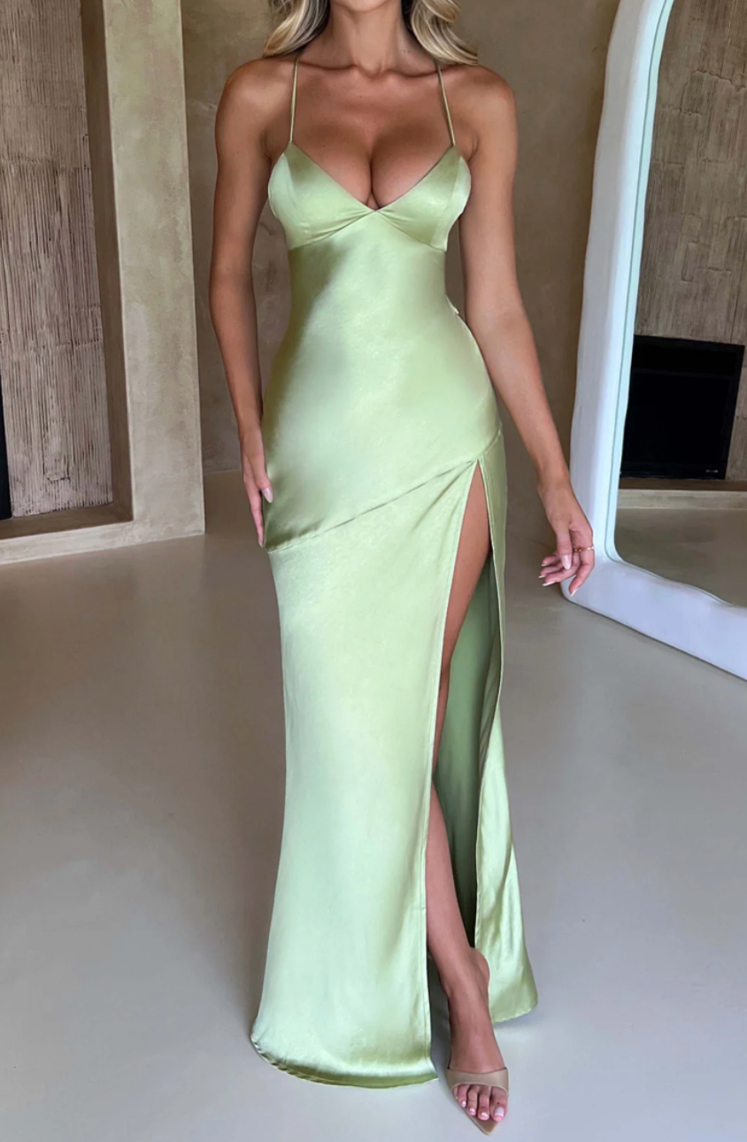 SIMONA MAXI DRESS - SAGE