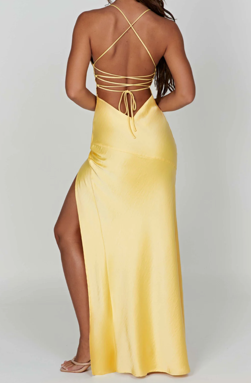 SIMONA MAXI DRESS - LEMON