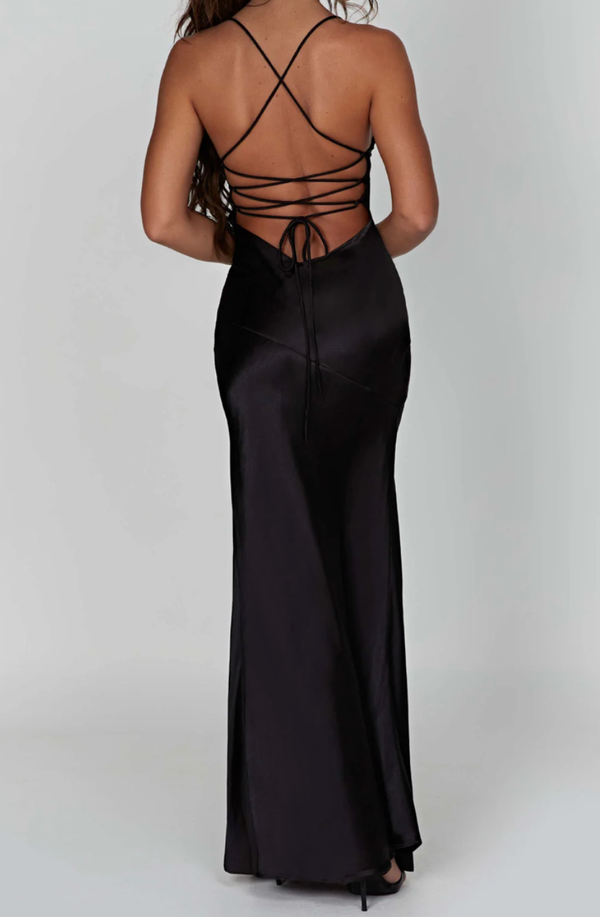 SIMONA MAXI DRESS - BLACK