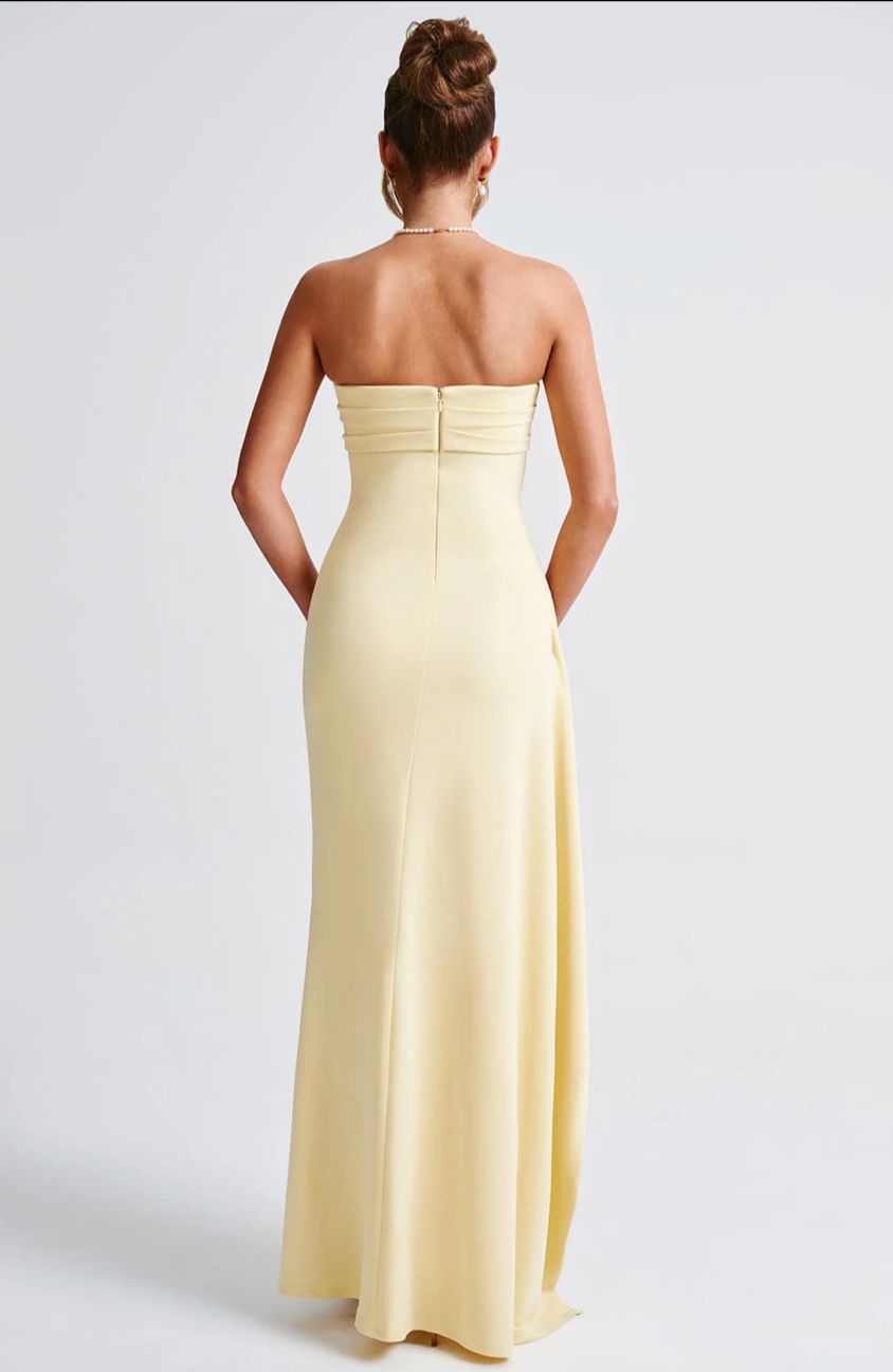 LIESBETH MAXI DRESS - LEMON