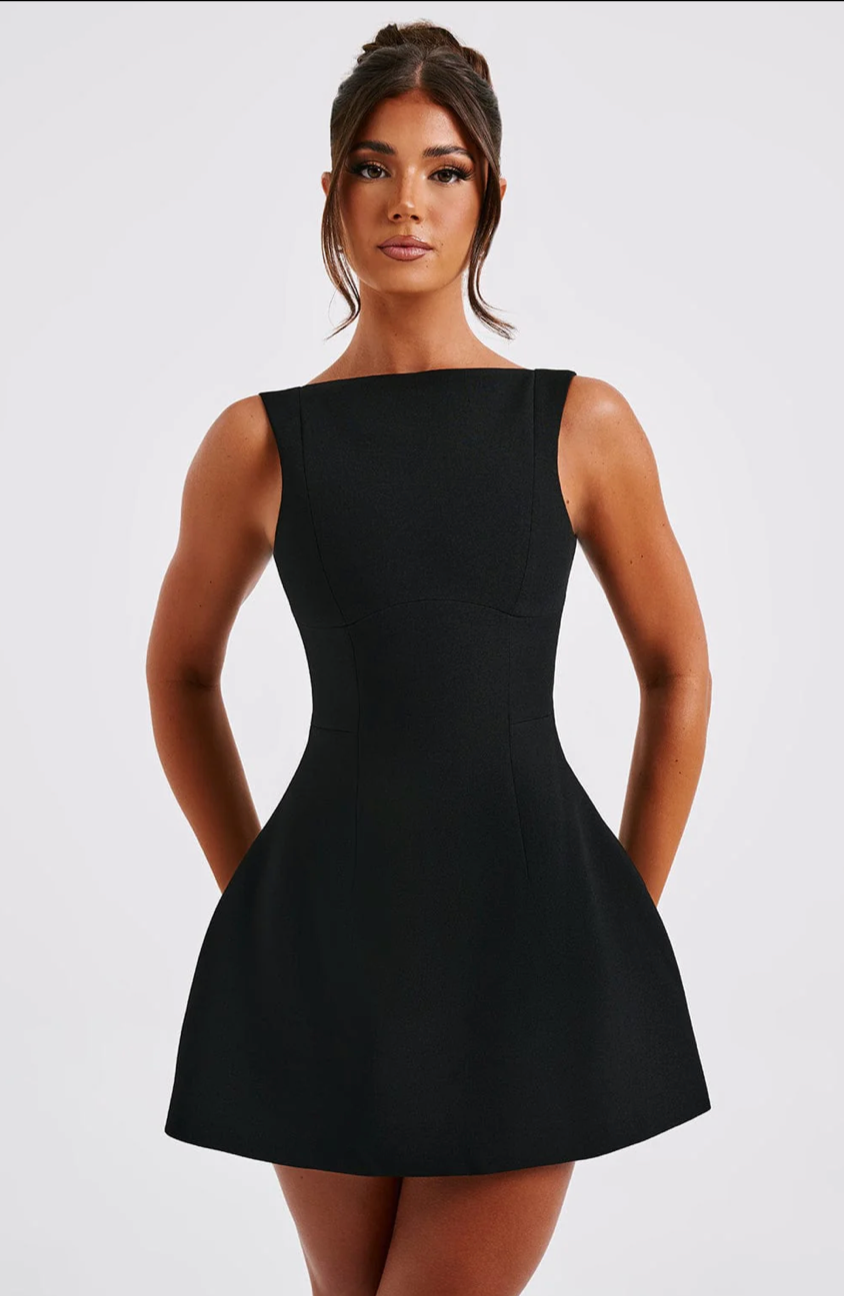 SANNEKE MINI DRESS - BLACK