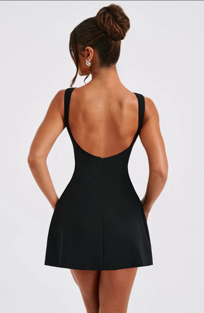 ESMERALDA MINI DRESS - BLACK